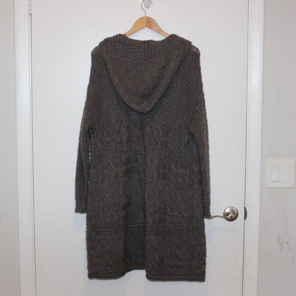 American Eagle Outfitters Brown Long  Open Front Cardigan Sweater Women's Size M - Picture 7 of 12